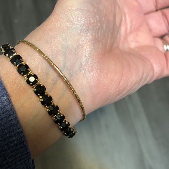 Bracelet set sparkle black and gold in colour - Picture 3 of 5